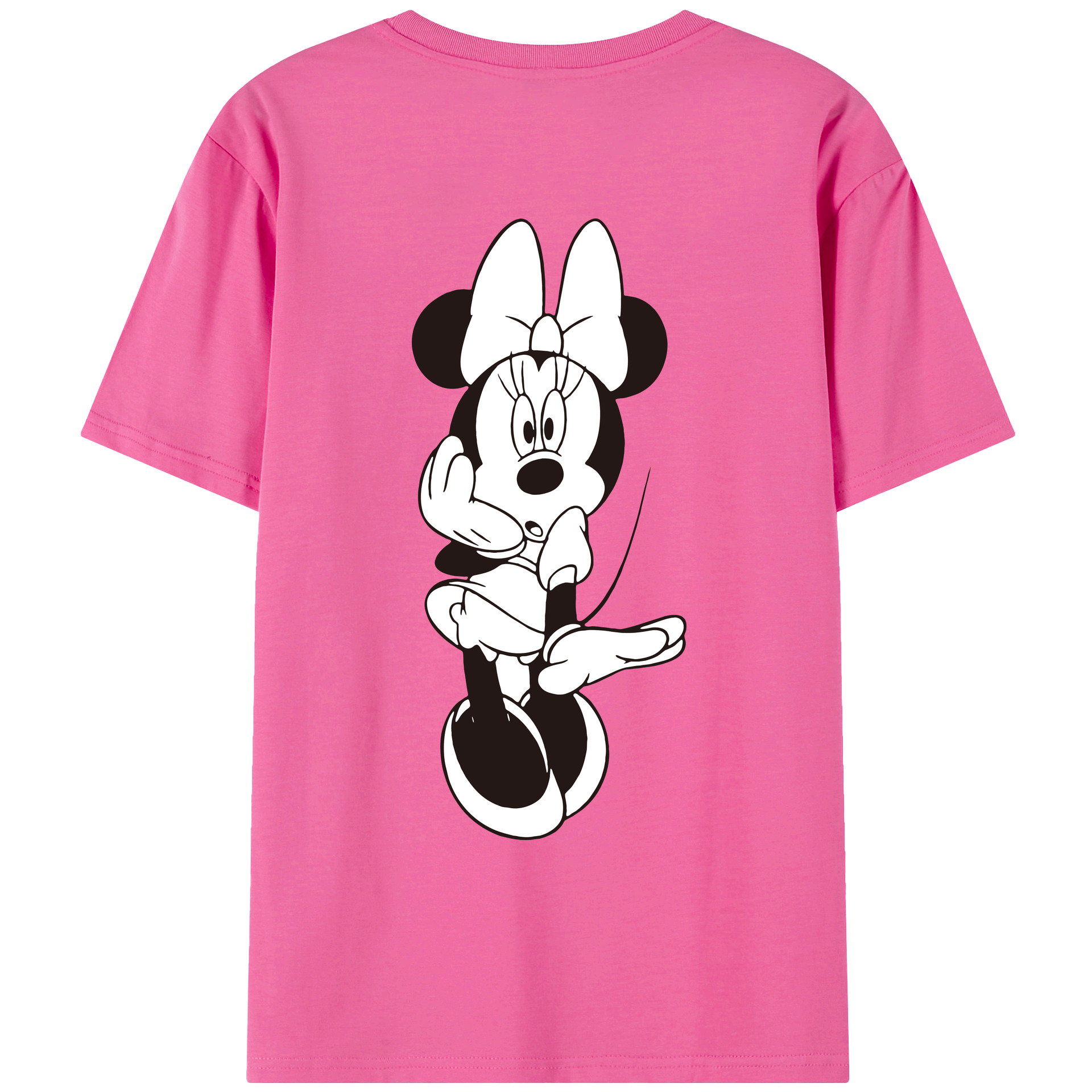 （画像用） ミッキーマウス Mickey Mouse レディース半袖Tシャツ(バックプリント)